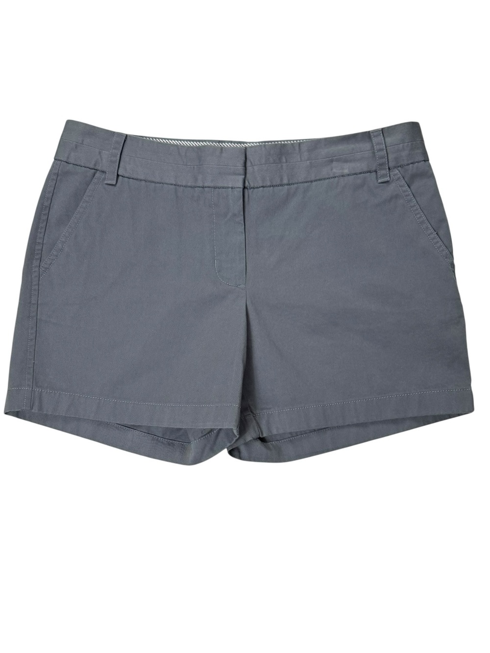 J.Crew Women's Gray Chino Shorts Size 8 Casual Preppy Mid Rise 4.5" Inseam